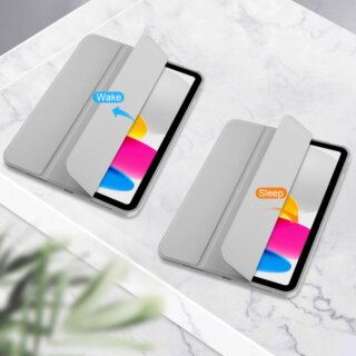 iKi Smartcase Pencil iPad 11" A16 (2025) / 10,9" (2022) kinyitható ütésálló szilikon tok ceruzatartóval - szürke