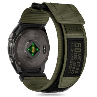 iKi Scout Pro Garmin Fenix 5X / 5X Plus / 6X / 6X Pro / 7X / 8 (51mm) textil szíj - zöld