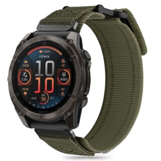 iKi Scout Pro Garmin Fenix 5X / 5X Plus / 6X / 6X Pro / 7X / 8 (51mm) textil szíj - zöld