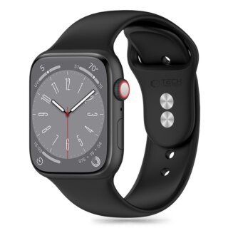 iKi Silicone Apple Watch 42mm / 41mm / 40mm / 38mm szilikon szíj - fekete