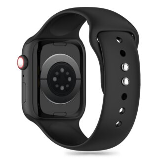 iKi Silicone Apple Watch 42mm / 41mm / 40mm / 38mm szilikon szíj - fekete