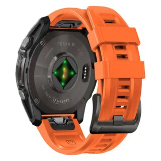 iKi Silicone Garmin Fenix 5 / 6 / 6 Pro / 7 / 8 (47mm) szilikon szíj - narancssárga