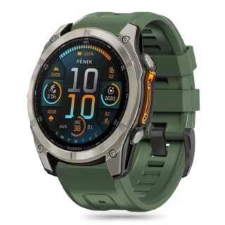 iKi Silicone Garmin Fenix 5S / 5S PLUS / 6S / 6S PRO / 7S / 8 (43mm) szilikon szíj - zöld