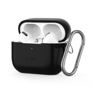 iKi Silicone Hook Apple AirPods Pro 2 / 1 szilikon tok + karabíner - fekete
