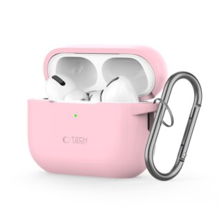iKi Silicone Hook Apple AirPods Pro 2 / 1 szilikon tok + karabíner - rózsaszín