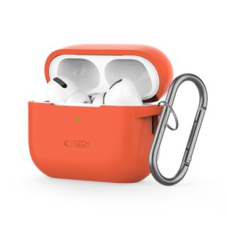 iKi Silicone Hook Apple AirPods Pro 2 / 1 szilikon tok + karabíner - narancssárga