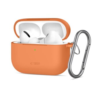 iKi Silicone Hook Apple AirPods Pro 3 szilikon tok + karabíner - narancssárga