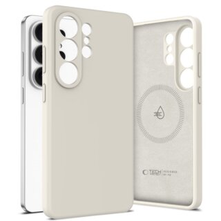 iKi Silicone MagSafe Samsung Galaxy S26 Ultra szilikon hátlap tok - bézs