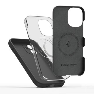 iKi MagSafe iPhone 17 szilikon hátlap tok - fekete