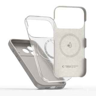 iKi MagSafe iPhone 17 Pro szilikon hátlap tok - szürke