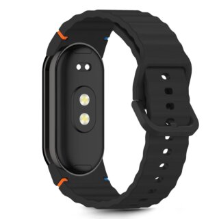 iKi Silicone Sport Xiaomi Smart Band 8 / 9 / 10 / NFC szilikon szíj - fekete