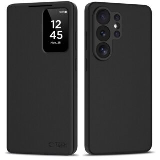 iKi Smart Wallet Samsung Galaxy S26 Ultra kinyitható bőr tok - matt fekete