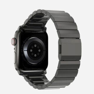 iKi SteelStrap Apple Watch 46mm / 45mm / 44mm / Ultra 49mm fém szíj - fekete