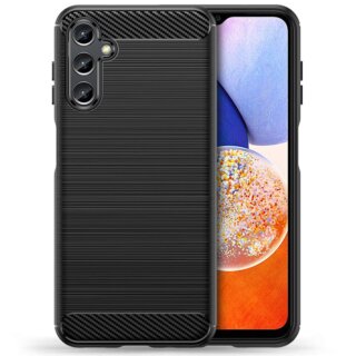 iKi TPUCarbon Samsung Galaxy A14 5G / 4G szilikon hátlap tok - fekete