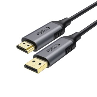 iKi Ultraboost Displayport - HDMI 2.0 kábel 4K 60Hz - 200cm - fekete