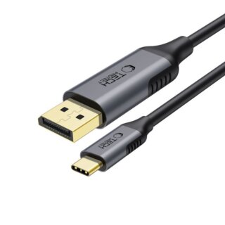 iKi Ultraboost USB-C - Displayport 1.4 kábel 8K 60Hz - 180cm - fekete