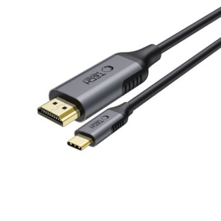 iKi Ultraboost USB-C - HDMI 2.0 kábel 4K 60Hz - 180cm - fekete