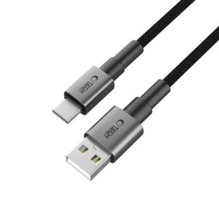 iKi Ultraboost DNA USB-C - USB-A kábel 15W 3A - 300cm - szürke