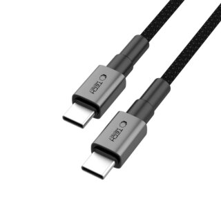 iKi Ultraboost DNA USB-C - USB-C kábel PD60W 3A - 25cm - szürke