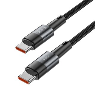 iKi Ultraboost USB-C - USB-C kábel PD100W 5A 2m - fekete