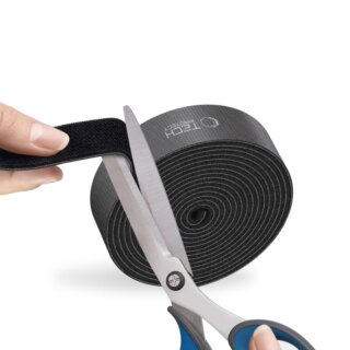 iKi Velcro tépőzáras kábel rendező - 300cm - fekete