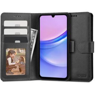 iKi Wallet Samsung Galaxy A15 5G / 4G kinyitható tok - fekete