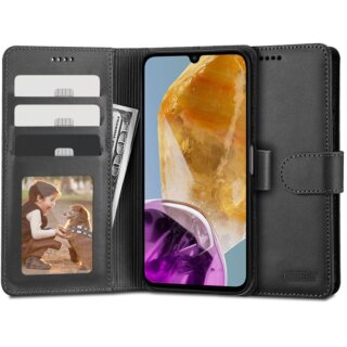 iKi Wallet Samsung Galaxy M15 5G kinyitható tok kártyatartóval - fekete