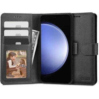 iKi Wallet Samsung Galaxy S23 FE kinyitható bőr tok - fekete