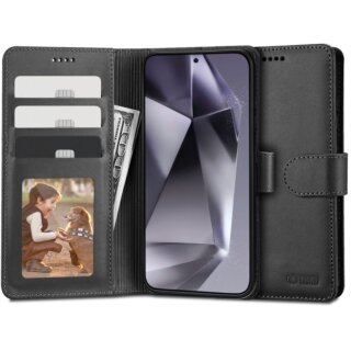 iKi Wallet Samsung Galaxy S24 Ultra kinyitható tok - fekete