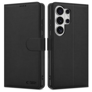 iKi Wallet Samsung Galaxy S26 Ultra kinyitható bőr tok - fekete