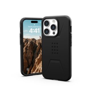 UAG Civilian MagSafe iPhone 15 Pro ütésálló hátlap tok - fekete