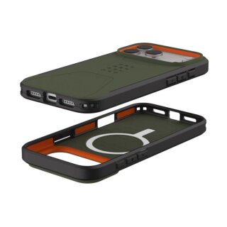 UAG Civilian Magsafe iPhone 17 Pro Max ütésálló kemény hátlap tok - zöld/narancssárga