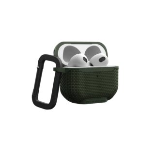 UAG Metropolis Apple AirPods 3 ütésálló textil tok + karabíner - zöld