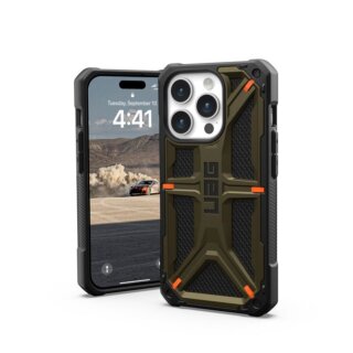UAG Monarch iPhone 15 Pro ütésálló hátlap tok - kevlar zöld