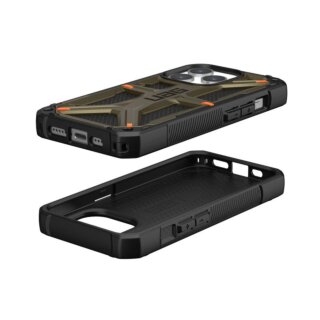UAG Monarch iPhone 15 Pro ütésálló hátlap tok - kevlar zöld