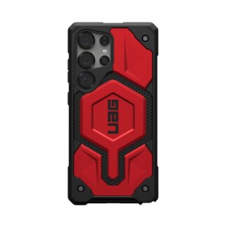 UAG Monarch Pro Magsafe Samsung Galaxy S25 Ultra ütésálló kemény hátlap tok - fekete/piros