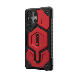 UAG Monarch Pro Magsafe Samsung Galaxy S25 Ultra ütésálló kemény hátlap tok - fekete/piros