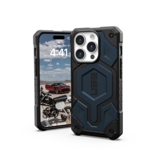 UAG Monarch Pro MagSafe Iphone 15 Pro ütésálló hátlap tok - kék