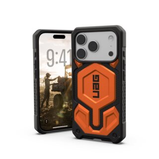 UAG Monarch Pro Magsafe iPhone 17 Pro ütésálló kemény hátlap tok - narancssárga/fekete