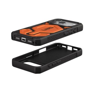 UAG Monarch Pro Magsafe iPhone 17 Pro Max ütésálló kemény hátlap tok - narancssárga/fekete