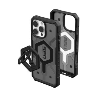 UAG Pathfinder Clear Magsafe iPhone 16 Pro Max ütésálló kemény hátlap tok + kitámasztó - szürke/fekete