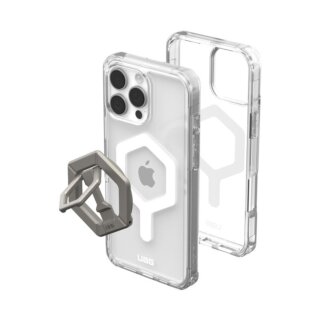 UAG Plyo Magsafe iPhone 16 Pro Max ütésálló kemény hátlap tok + kitámasztó - fehér/titán