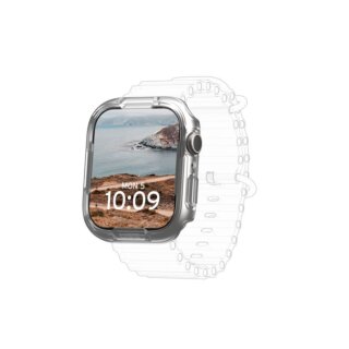 UAG Scout Apple Watch 45mm ütésálló kemény bumper tok - átlátszó