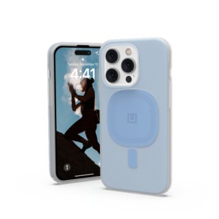 UAG Lucent [U] MagSafe iPhone 14 Pro Max ütésálló szilikon hátlap tok - kék