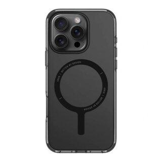 Uniq Clario Magclick MagSafe iPhone 16 Pro kemény hátlap tok - átlátszó/fekete