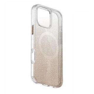 Uniq Coehl Lumino Magnetic MagSafe iPhone 16 Pro Max ütésálló kemény hátlap tok - rosegold/csillámos