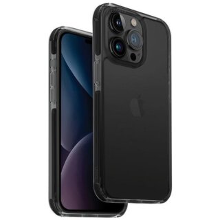Uniq Combat iPhone 15 Pro ütésálló szilikon hátlap tok - fekete