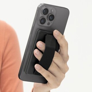 Uniq Heldro ID MagSafe kemény kártyatartó és kitámasztó - fekete