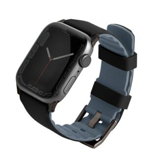 Uniq Linus Band Apple Watch 42mm / 41mm / 40mm szilikon szíj - fekete