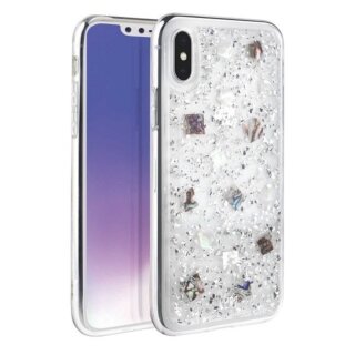 Uniq Lumence Clear iPhone XS Max kemény hátlap tok - ezüst
